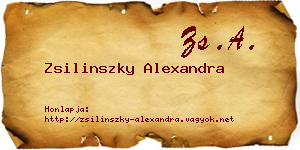 Zsilinszky Alexandra névjegykártya
